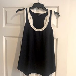Racer back tank. Navy w/ white trim.